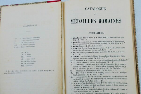 Monnaie Catalogue des Médailles Romaines Composant le Cabinet..Fontana 1860 – Image 10