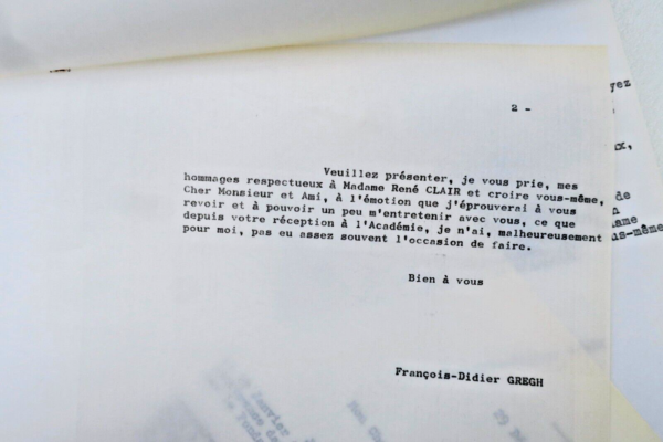 René CLAIR  belle lettre autographe + réponse du ministre – Image 5