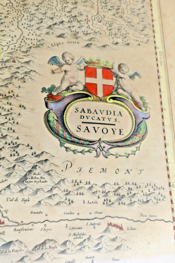 Savoie Map Sabaudia Ducatus. Savoye Blaeuw Ca. 1630