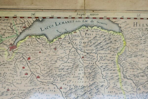 Savoie Map Sabaudia Ducatus. Savoye Blaeuw Ca. 1630 – Image 8