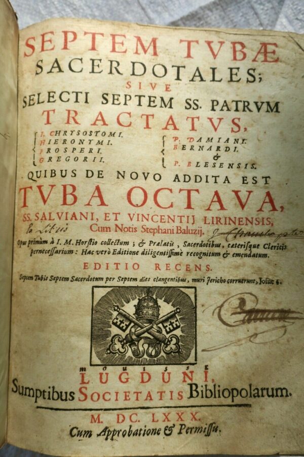 Septem tubae sacerdotales sive selecti septem S.S patrum tractatus 1680