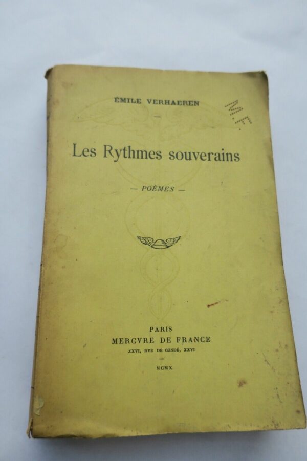 VERHAEREN, Emile; LES RYTHMES SOUVERAINS + dédicace