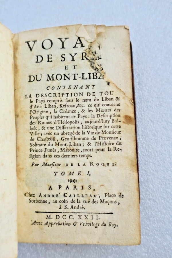 Voyage de Syrie et du Mont-Liban  de La Roque 1722 – Image 4