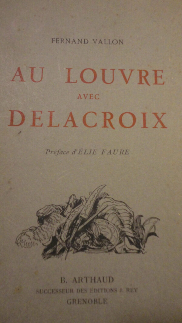 delacroix FERNAND VALLON AU LOUVRE AVEC DELACROIX.  1930 – Image 3