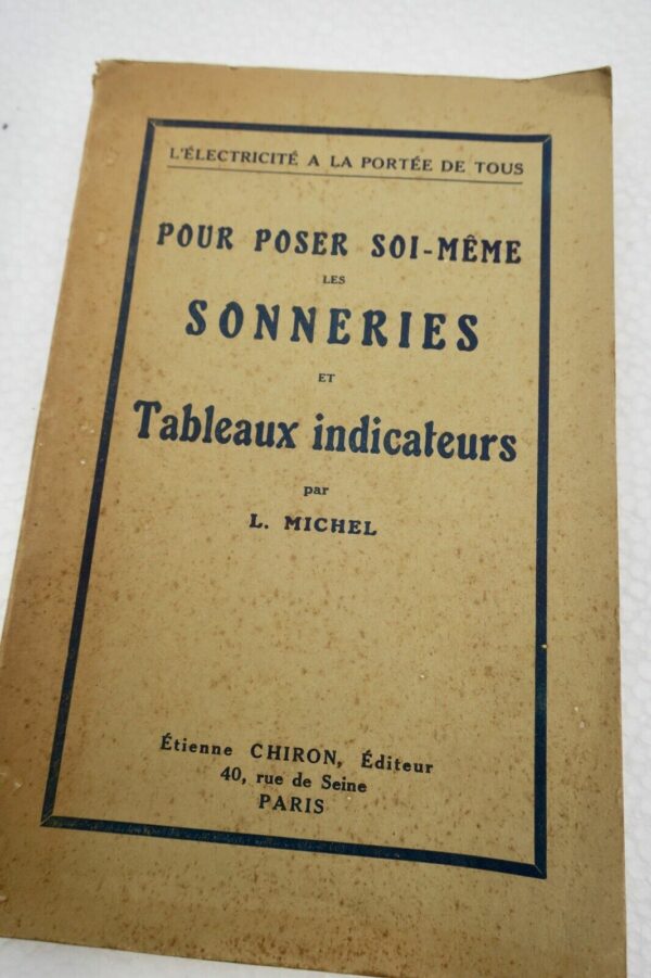 sonnerie Pour poser soi-même les sonneries et tableaux indicateurs