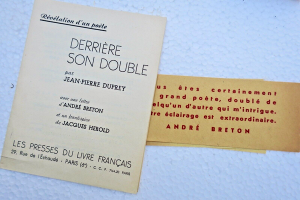 surréalisme DUPREY (Jean-Pierre). Derrière son double