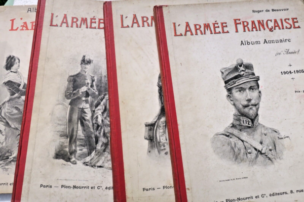 ARMEE FRANCAISE ALBUM ANNUAIRE  ANNEE 1902 à 1906 + dédicace