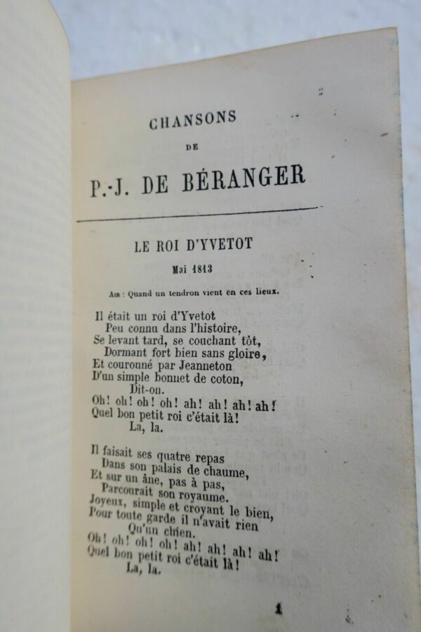 BERANGER CHANSONS DE P.-J. DE BERANGER 1815-1834 75 x 112 mm. – Image 7