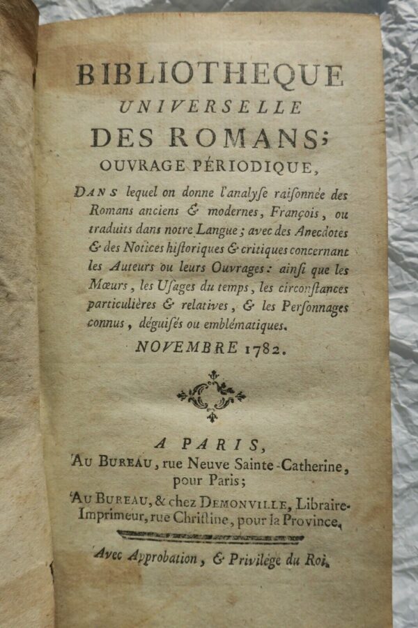 Bibliothèque universelle des romans ouvrage périodique dans lequel on donne 1782 – Image 3