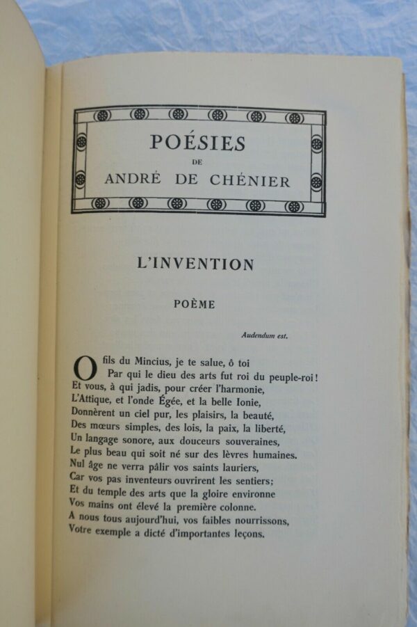 CHENIER André Poésies d'André Chénier. LARDANCHET / Hollande 1919 – Image 7