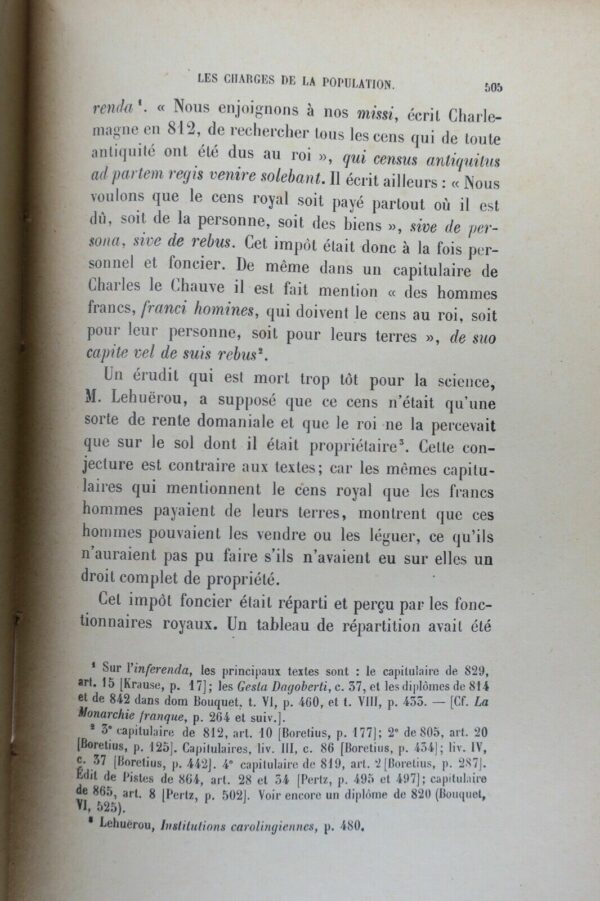 COULANGES  HISTOIRE DES INSTITUTIONS POLITIQUES DE L'ancienne France – Image 4