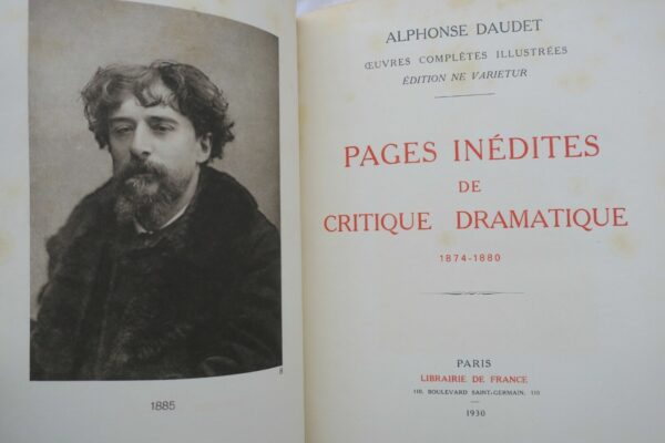 DAUDET PAGES INEDITES DE CRITIQUE DRAMATIQUE, 1874-1880 – Image 6