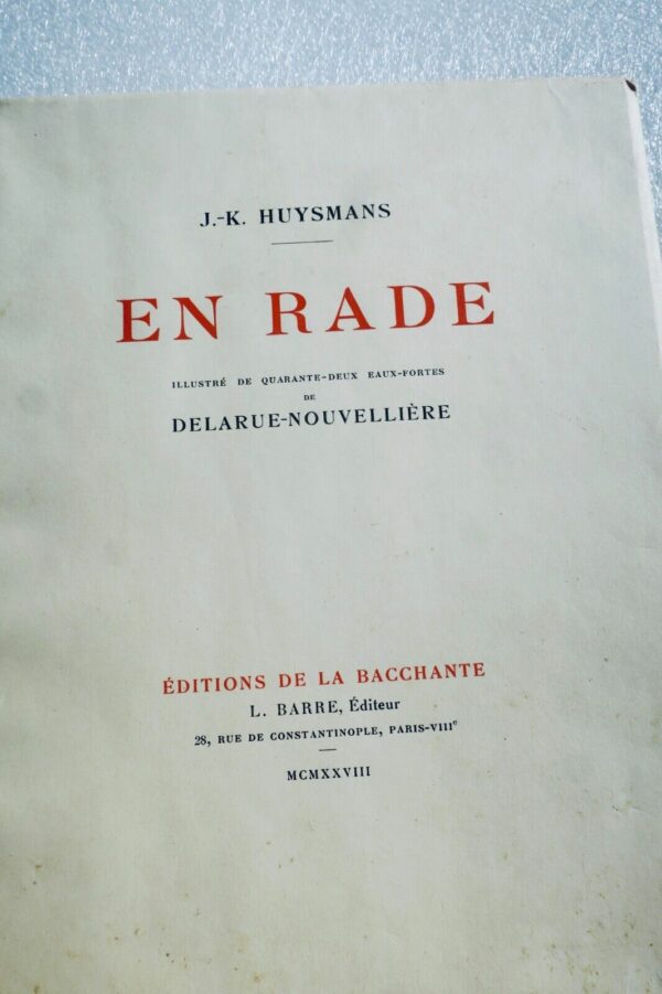 DELARUE-NOUVELLIERE HUYSMANS  En rade 1928 – Image 3