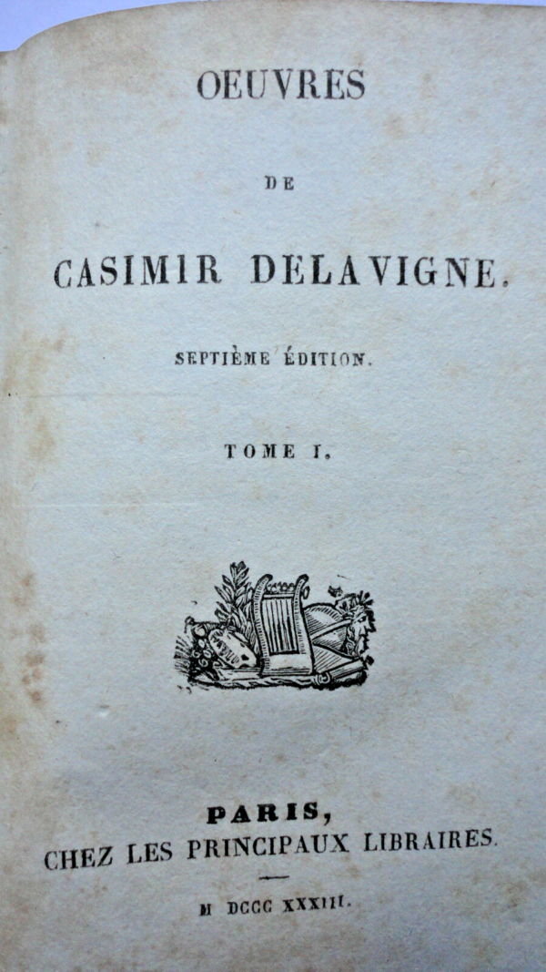 DELAVIGNE Oeuvres de Casimir Delavigne 1833 petit format – Image 3