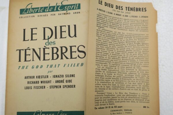 Dieu des Ténèbres. The God that Failed. Gide (André). - Koestler ...