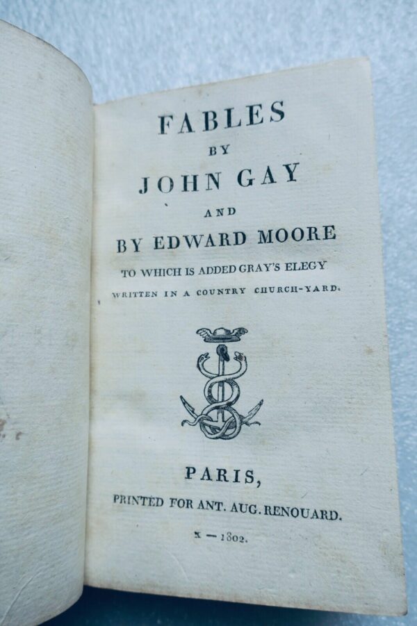 GAY (John) Fables by John Gay 1802 & E. Moore – Image 6