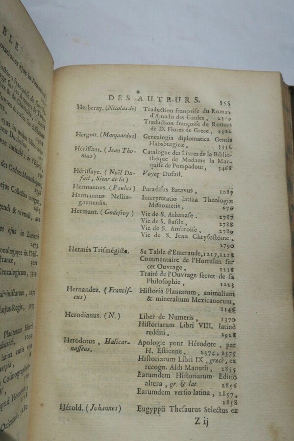 Gaignat Catalogue des Livres du Cabinet de feu M. Louis Jean Gaignat 1769 – Image 5