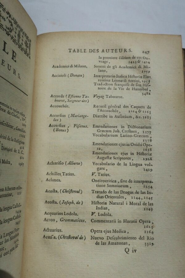 Gaignat Catalogue des Livres du Cabinet de feu M. Louis Jean Gaignat 1769 – Image 6