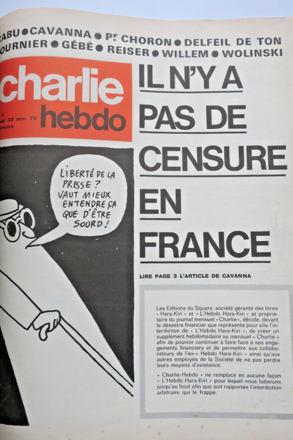 HARA-KIRI HEBDO / CHARLIE HEBDO 1970