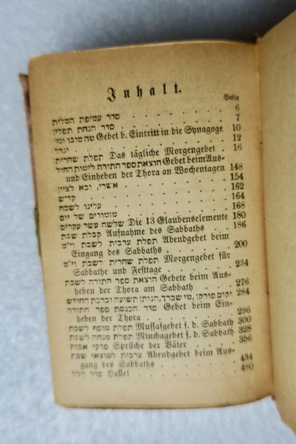 Israël Die täglichen Gebete der Israeliten 1893 mini livre – Image 5