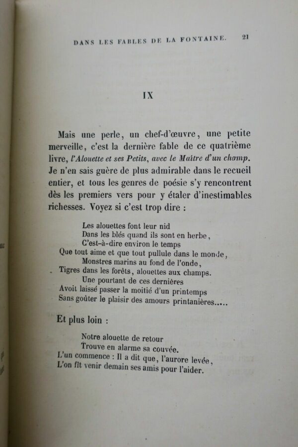 La fontaine De la poésie dans les fables de La Fontaine 1873 – Image 3