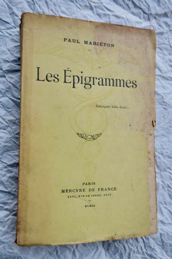 MARIETON PAUL LES EPIGRAMMES + ENVOI – Image 3