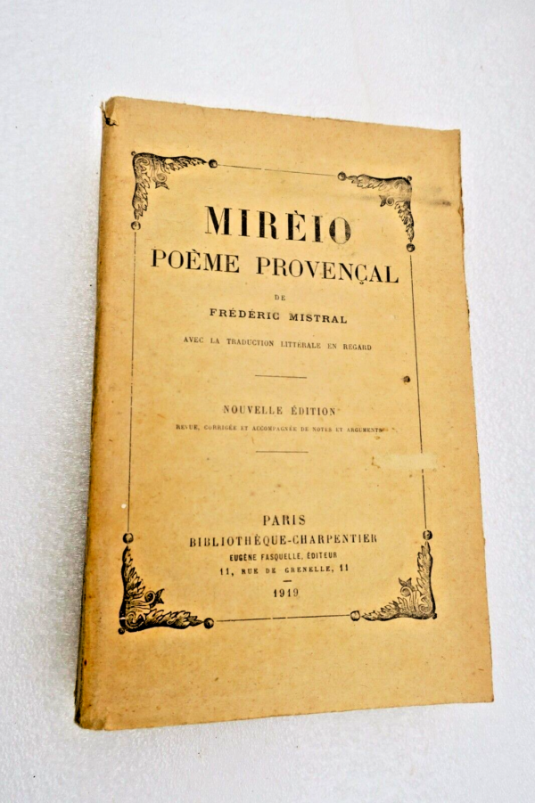 MISTRAL  Mirèio. Poème provençal MISTRAL Frédéric Mireille 1919