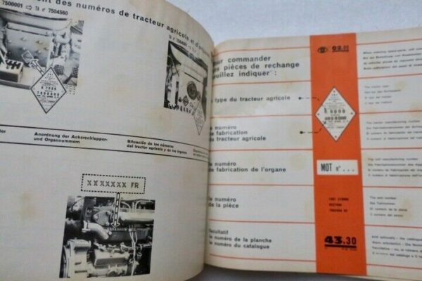 Renault Motoculture Catalogue pièces rechanges détachées  R 7055 P.R. 725 – Image 12