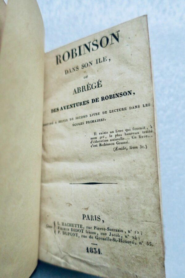 Robinson dans son île ou abrégé..1834 Hachette – Image 4