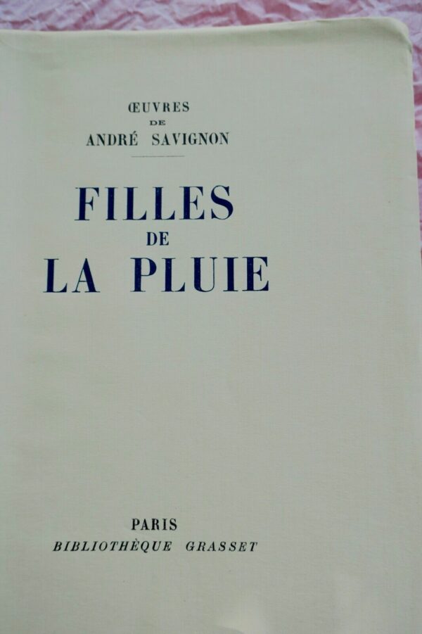 SAVIGNON, André Filles de la Pluie (Scènes de la Vie Ouessantine) sur vélin