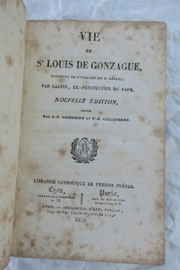 VIE DE St LOUIS DE GONZAGUE1839 – Image 3