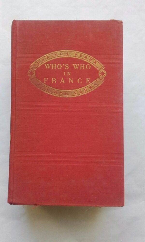 Who`s Who in France (4e édition). Dictionnaire biographique  1959-1960