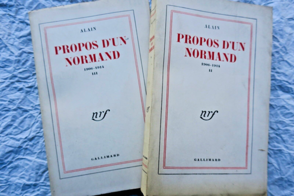 ALAIN Propos d'un normand 1906-1914 SP