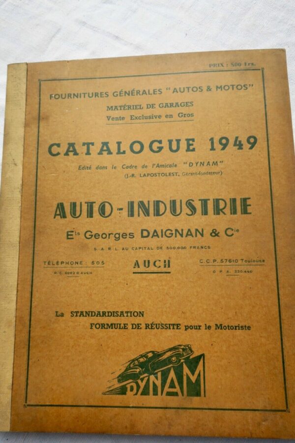 Auto-industrie catalogue 1949 G. Daignan AUCH