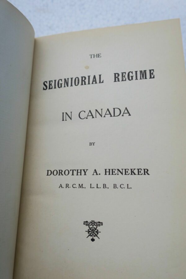 CANADA  The Seigniorial Regime in Canada – Image 6