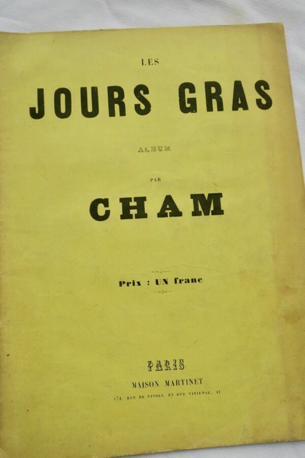 CHAM Les jours Gras