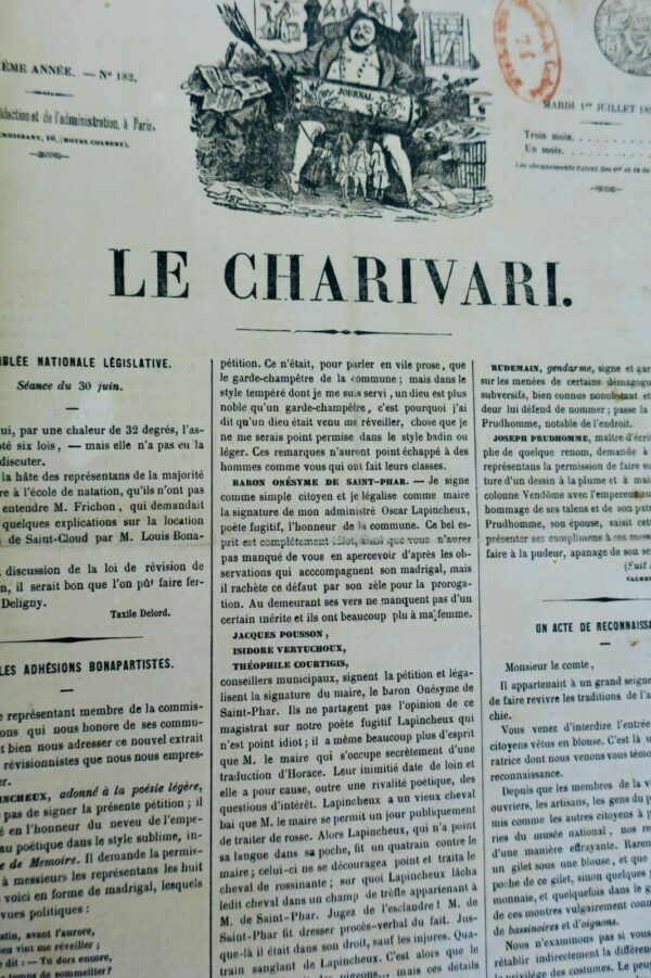 Charivari 1851 de juillet à décembre 1851 – Image 5