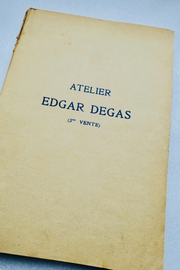 Degas, Edgar Catalogue des tableaux, pastels et dessins par Edgar Degas 1919 – Image 4