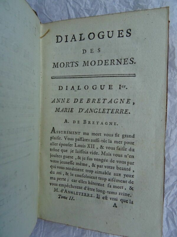 FONTENELLE DIALOGUES DES MORTS ANCIENS ET MODERNES  1784 – Image 5