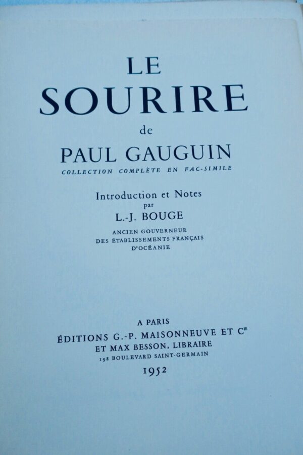 GAUGUIN, Paul Le sourire de Paul Gauguin – Image 3