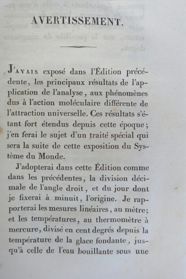 LAPLACE Exposition du système du monde 1824 – Image 6