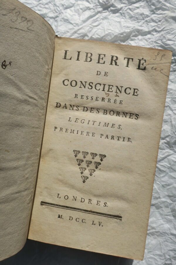 Liberté de conscience resserrée dans des bornes légitimes 1755 – Image 3