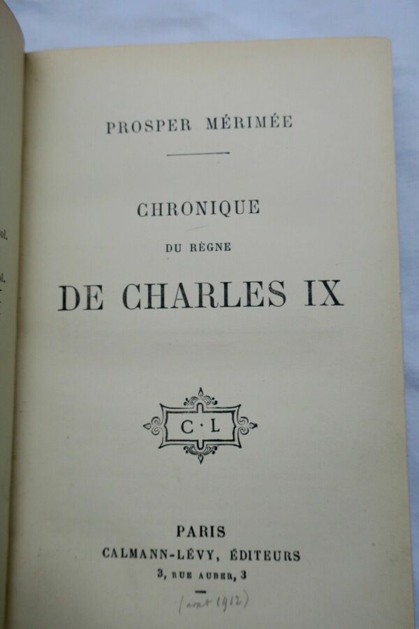 MERIMEE  CHRONIQUE DU REGNE DE CHARLES IX – Image 5