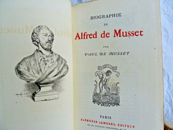 MUSSET Biographie de Alfred de Musset 1877 sur vergé – Image 3