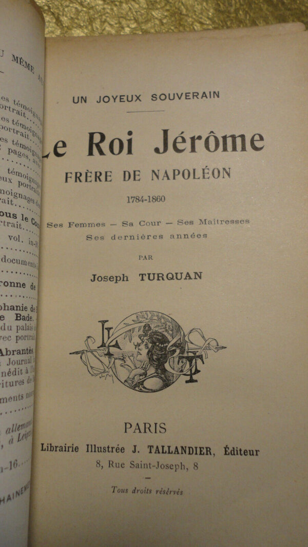 NAPOLEON Le Roi Jérôme Frère de Napoléon 1784 1860 Ses femmes Sa cour Ses