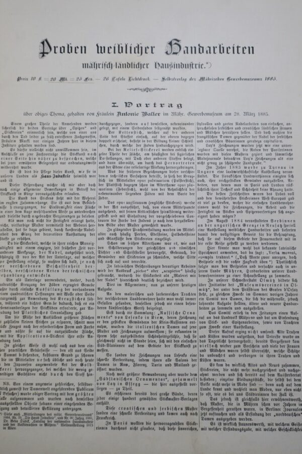 Proben weiblicher Handarbeiten mährisch-landlicher Haus-Industrie 1885 – Image 12