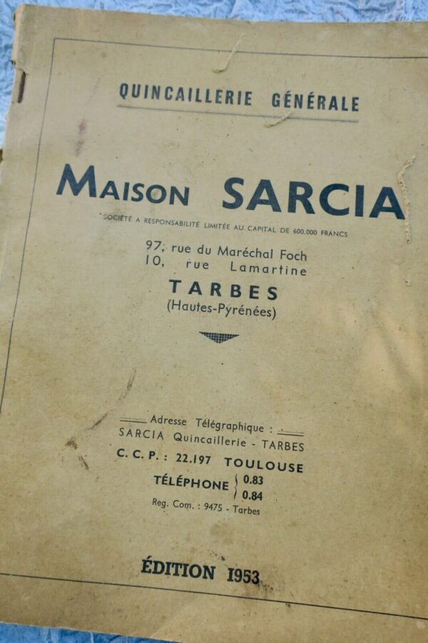 Quincaillerie générale Maison Sarcia TARBES 1953 – Image 3