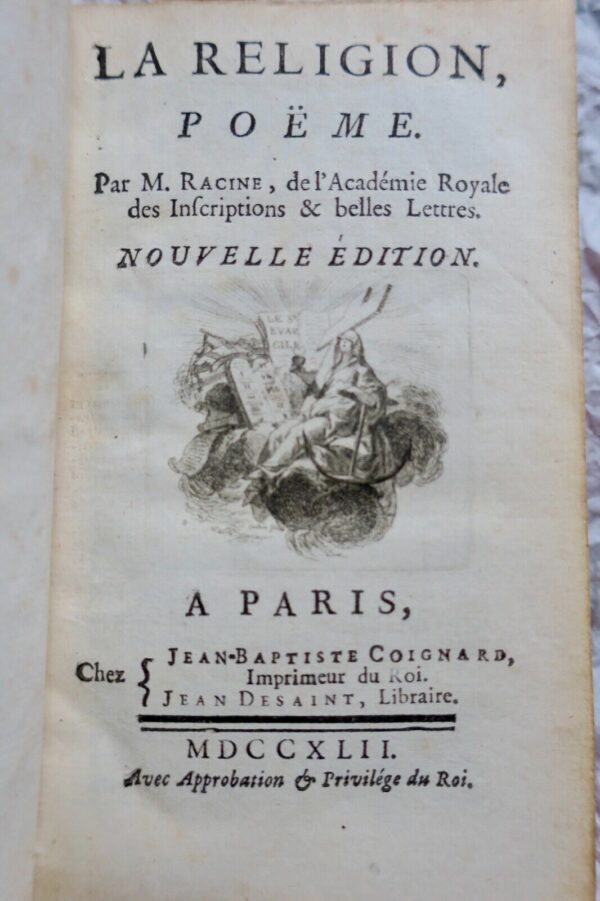 RACINE La religion, poème 1742 86 x 142 mm. – Image 7