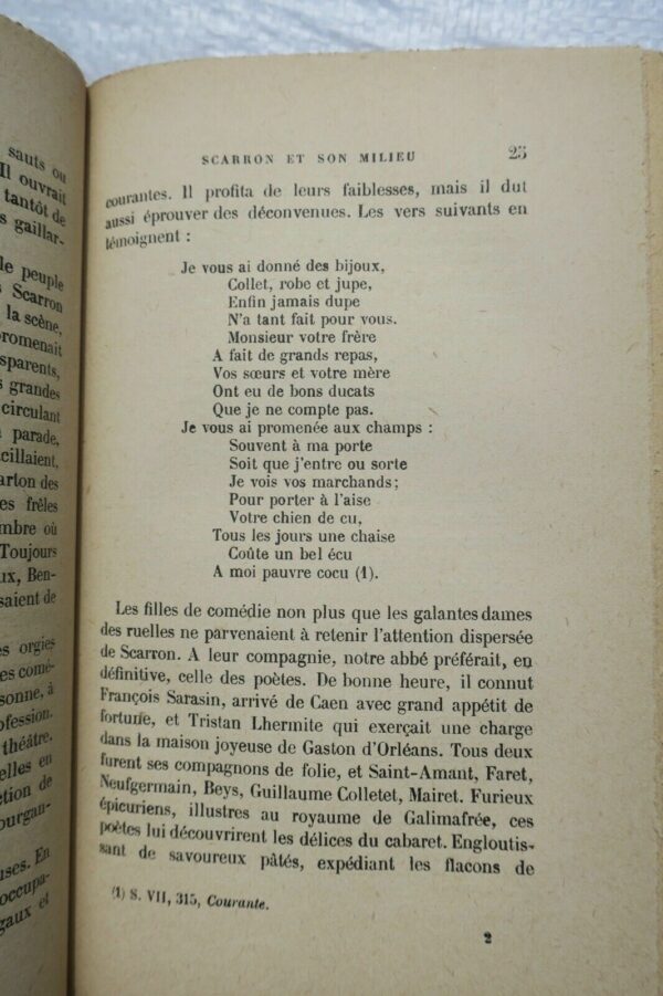 SCARRON  MAGNE (Emile). Scarron et son milieu. Documents inédits 1924 – Image 5