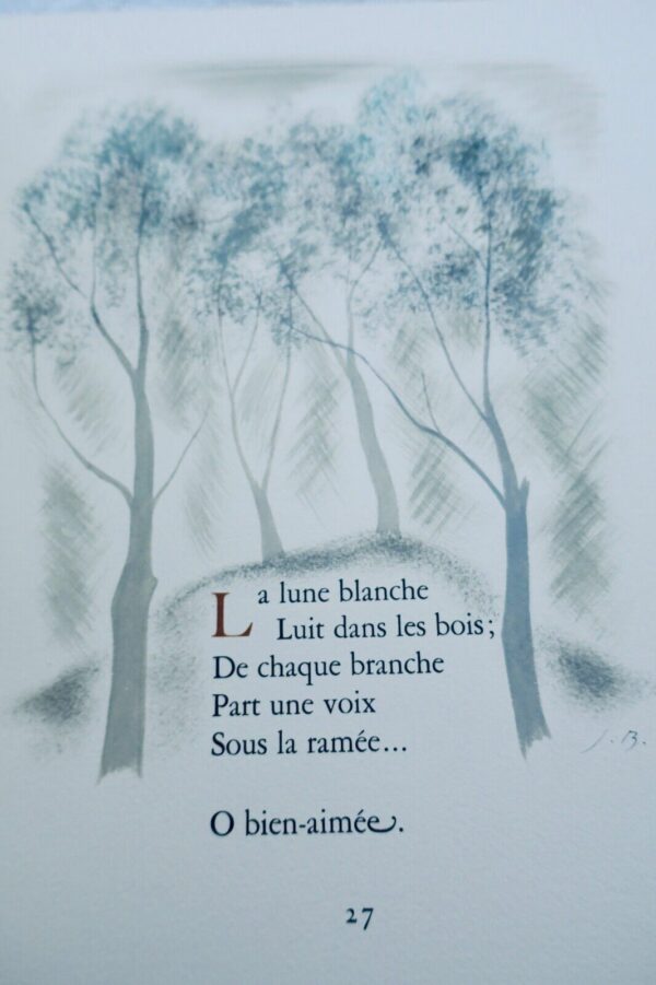 Verlaine  POESIES CHOISIES reliure René KIEFFER illustré par Jean Berque – Image 17